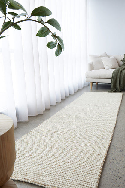 Lennox Cream Wool & Jute Runner Rug
