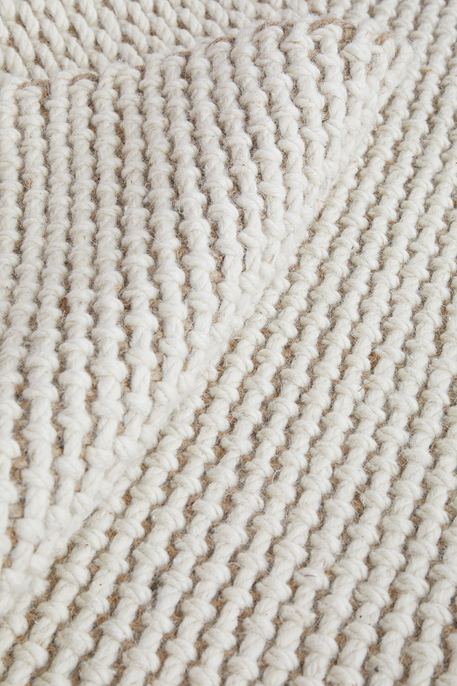 Lennox Cream Wool & Jute Runner Rug