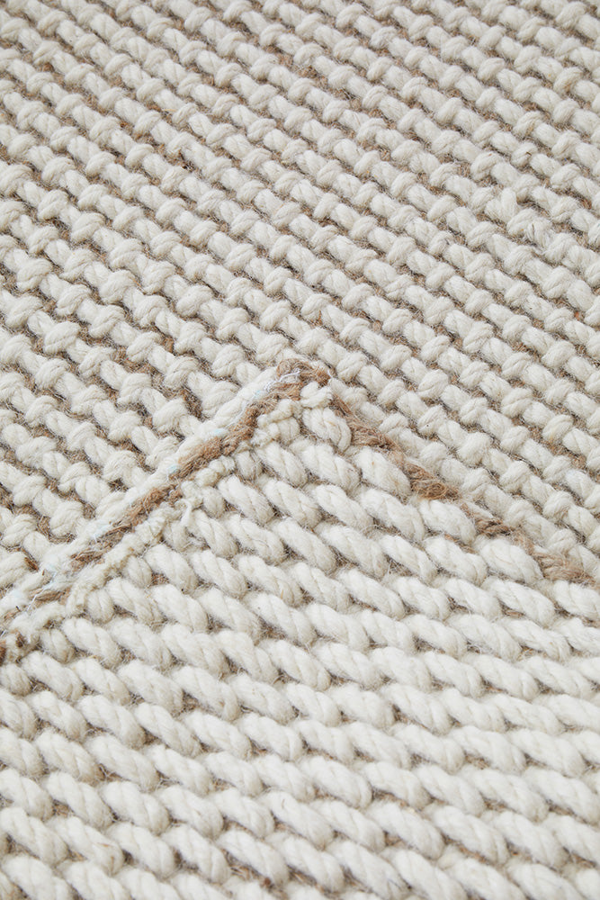 Lennox Cream Wool & Jute Runner Rug