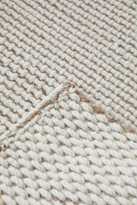 Lennox Cream Wool & Jute Runner Rug