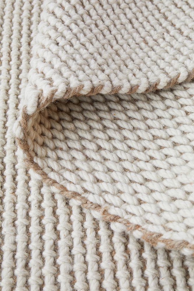 Lennox Cream Wool & Jute Runner Rug