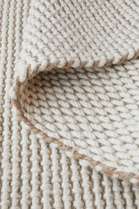 Lennox Cream Wool & Jute Runner Rug