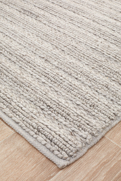 Nundle Silver Wool Rug