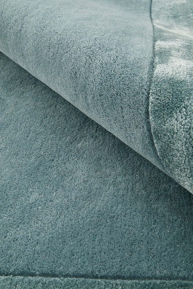 Gerroa Blue Wool Runner Rug