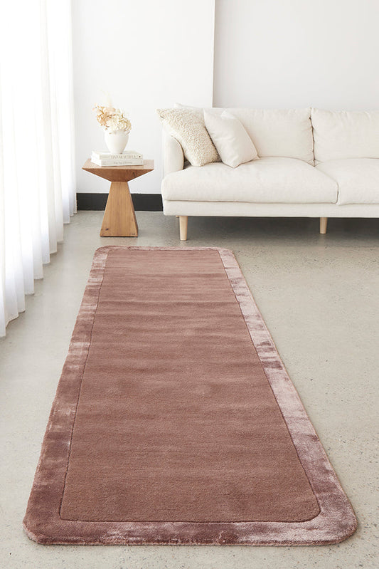 Gerroa Natural Brown Wool Runner Rug