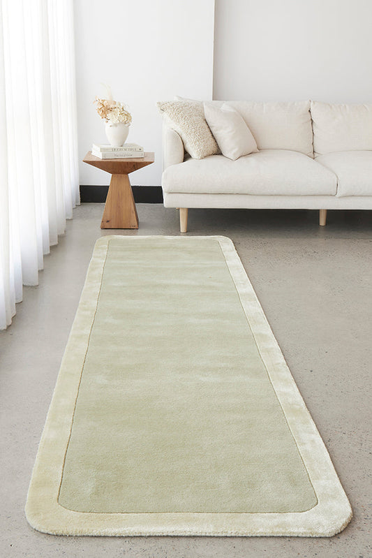 Gerroa Sage Wool Runner Rug