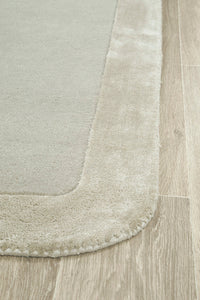 Gerroa Silver Wool Runner Rug