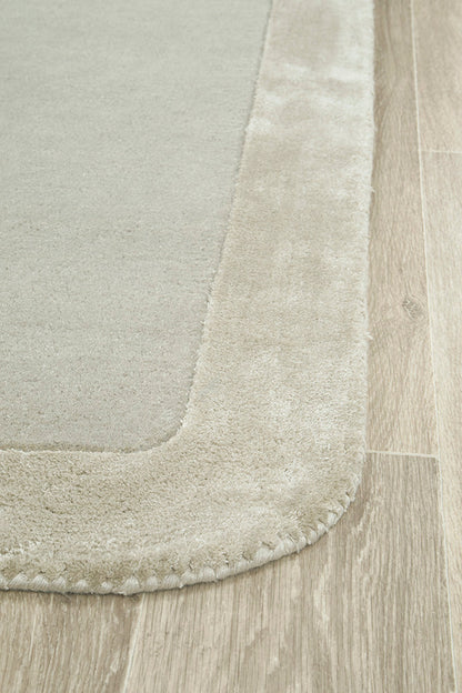 Gerroa Silver Wool Runner Rug