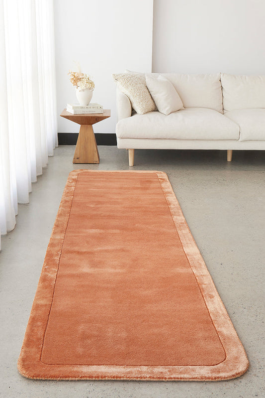 Gerroa Driftwood Brown Wool Runner Rug