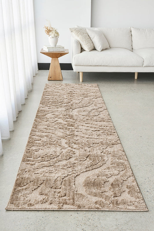 Mollymook Latte Brown Runner Rug