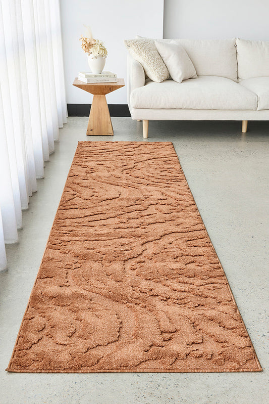 Mollymook Rust Brown Runner Rug