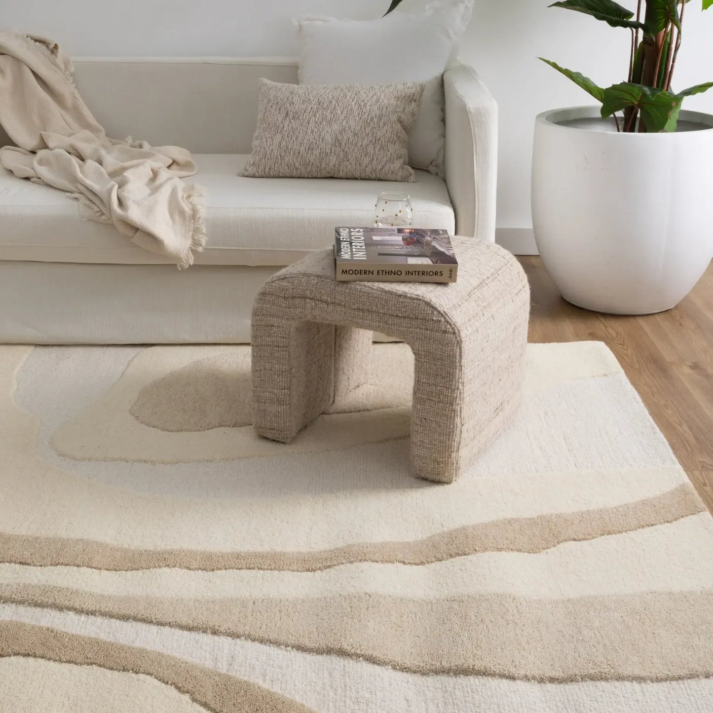 Hahndorf Ivory & Beige Wool Rug