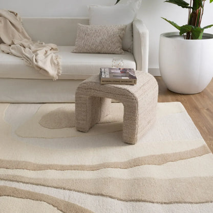 Hahndorf Ivory & Beige Wool Rug