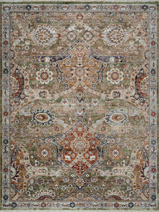Hunter Green & Multi Rug