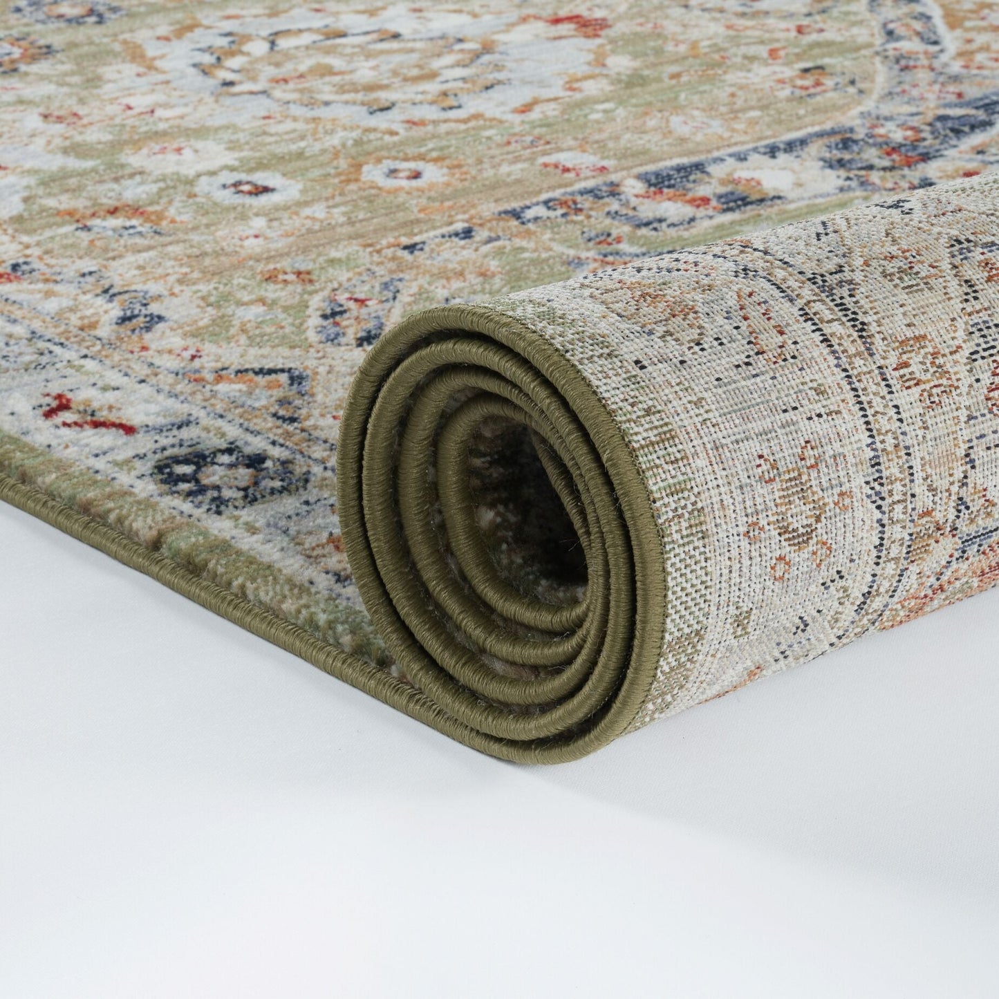 Hunter Green & Multi Rug