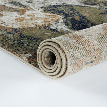 Hunter Green & Rust Rug
