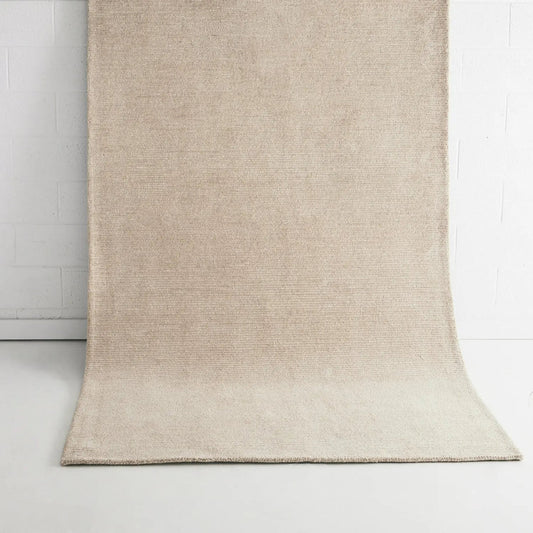 Jindabyne Beige Wool Rug — natural texture, The Inspire Home