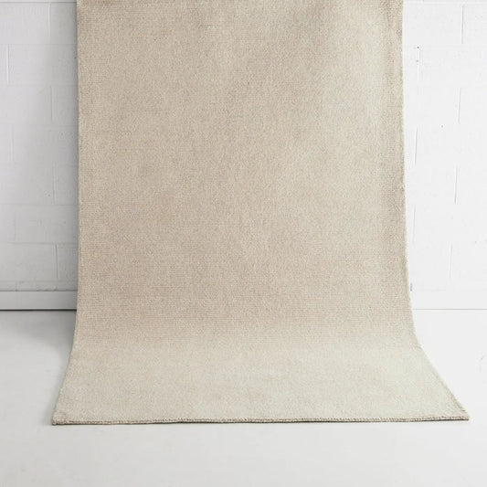 Jindabyne Ivory Wool Rug — natural texture, The Inspire Home