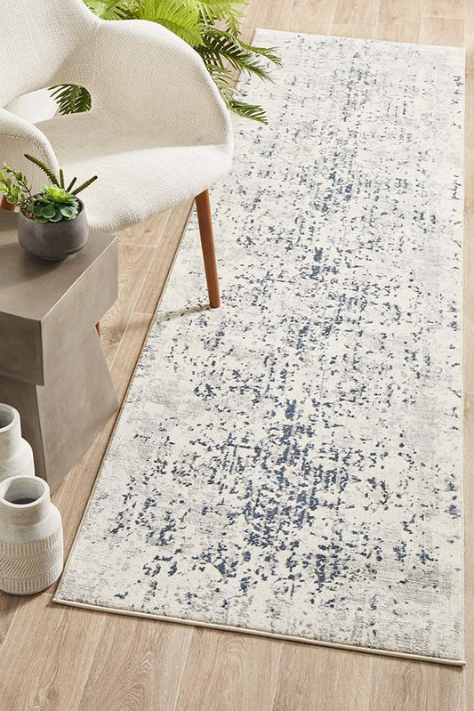 Broulee Natural Blue Runner Rug