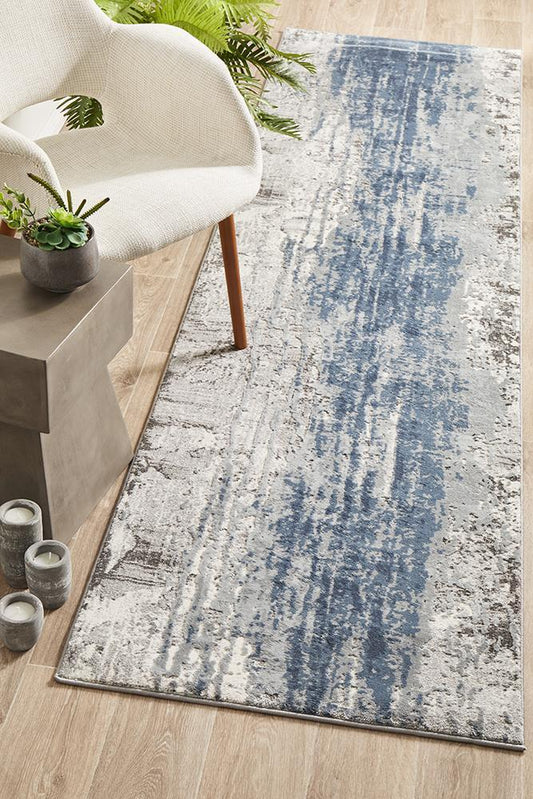 Broulee Driftwood Blue Runner Rug