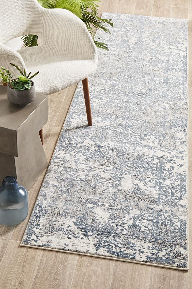 Broulee Pewter Blue and Cream Rug