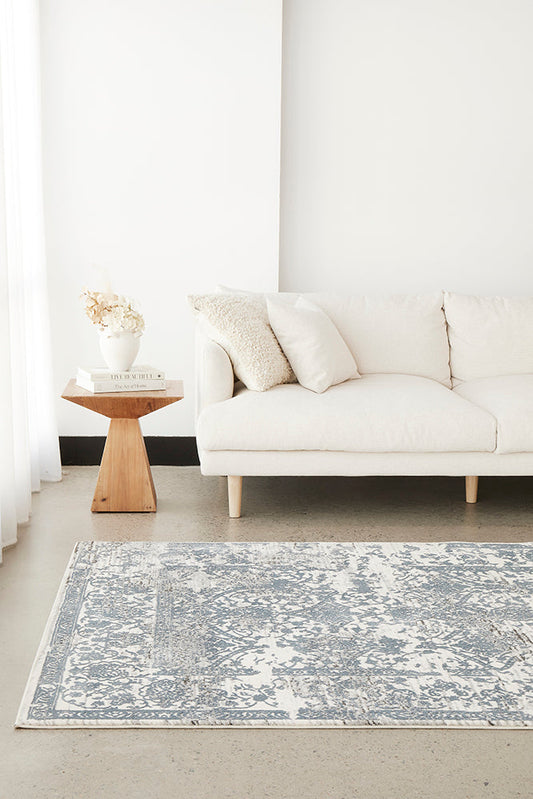 Broulee Pewter Blue and Cream Rug