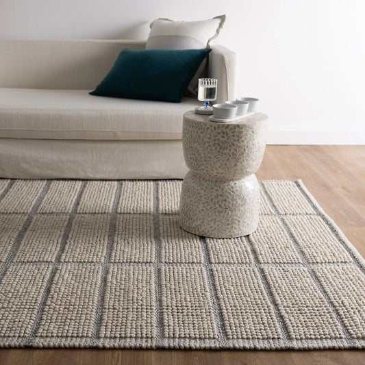 Kingscliff Ivory & Grey Wool Rug