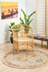 Merimbula Rust Multicolor Round Rug