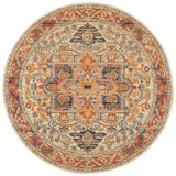 Merimbula Rust Multicolor Round Rug