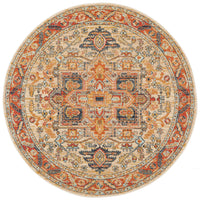Merimbula Rust Multicolor Round Rug