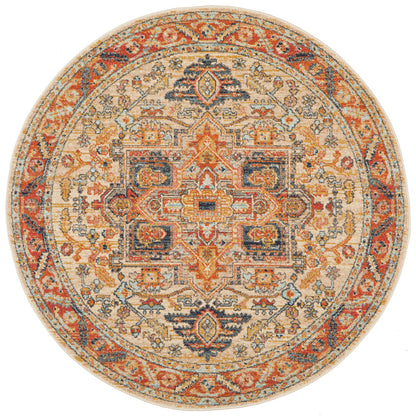 Merimbula Rust Multicolor Round Rug