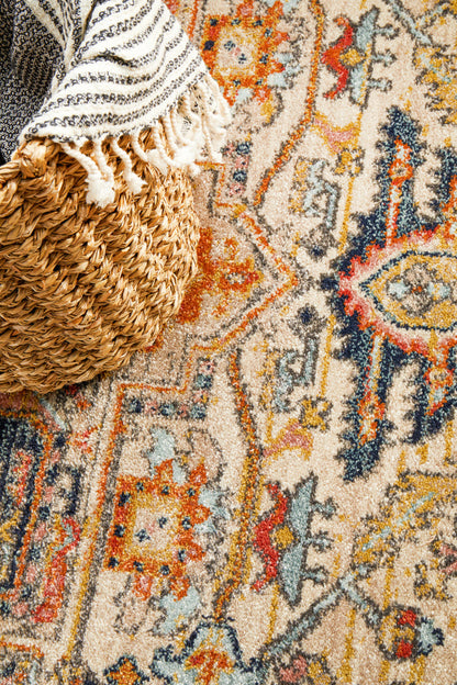 Merimbula Rust Multicolor Round Rug