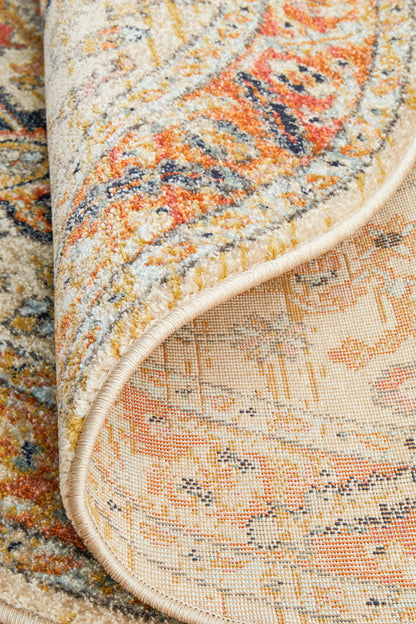 Merimbula Rust Multicolor Round Rug