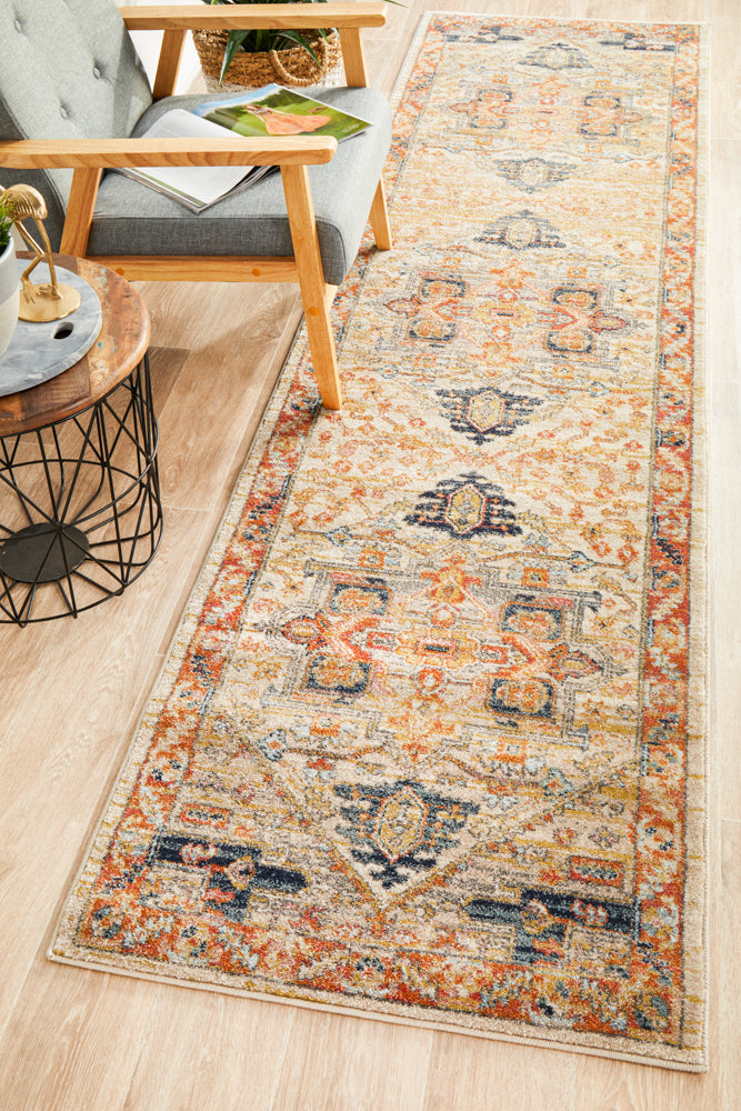 Merimbula Rust Multicolor Runner Rug