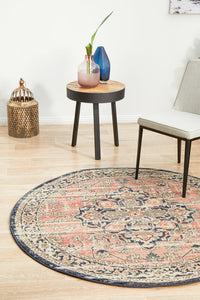 Merimbula Brick Multicolor Round Rug