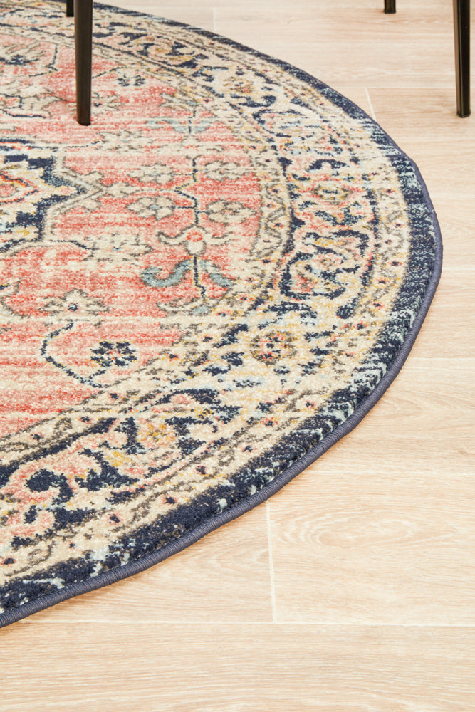 Merimbula Brick Multicolor Round Rug