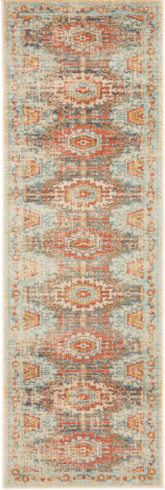 Merimbula Blue Multicolor Runner Rug