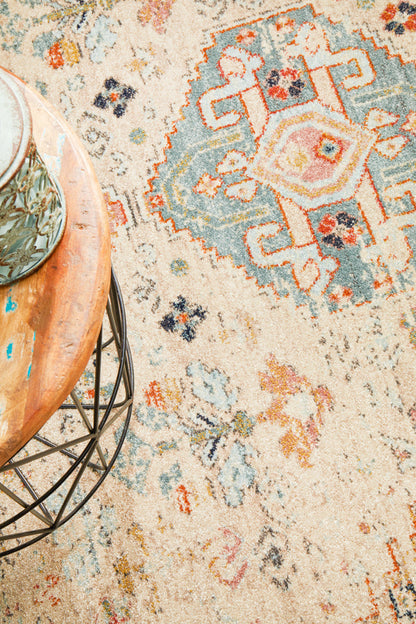 Merimbula Natural Multicolor Round Rug