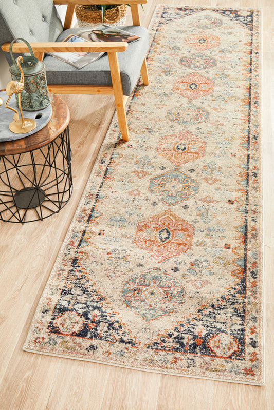 Merimbula Natural Multicolor Runner Rug