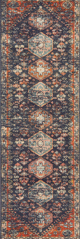 Merimbula Navy Multicolor Runner Rug