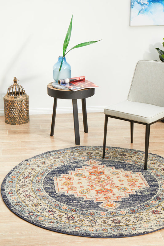 Merimbula Multicolor Round Rug