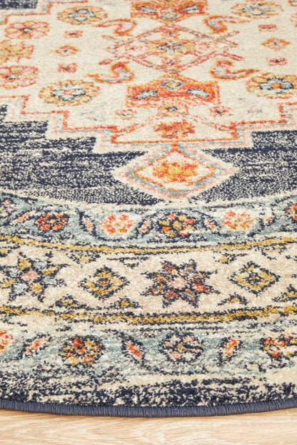 Merimbula Multicolor Round Rug