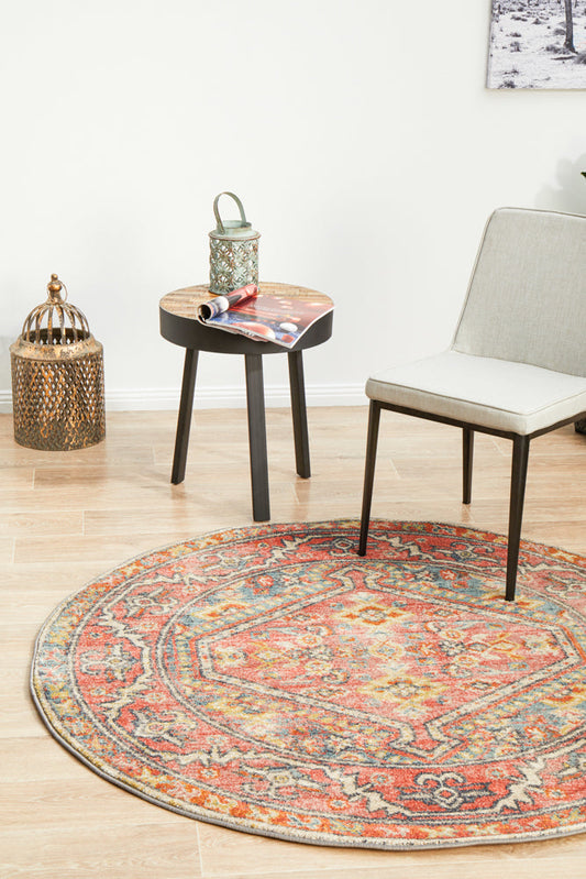 Merimbula Sandstone Multicolor Round Rug