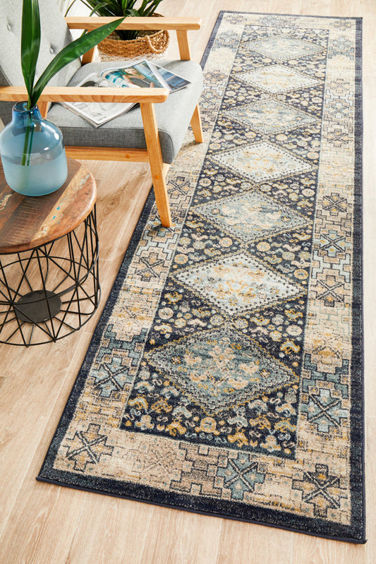 Merimbula Midnight Multicolor Runner Rug