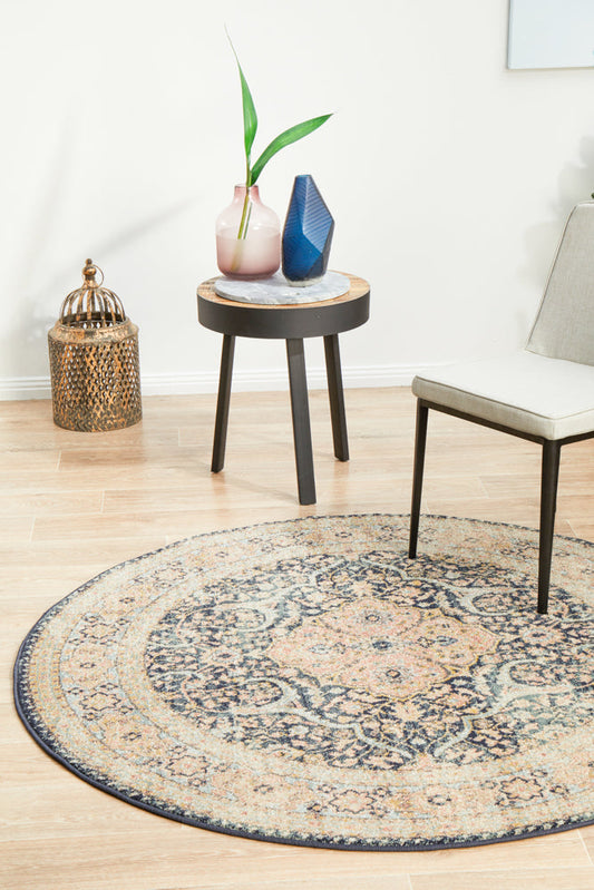 Merimbula Midnight Coast Multicolor Round Rug