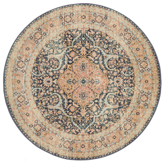 Merimbula Midnight Coast Multicolor Round Rug