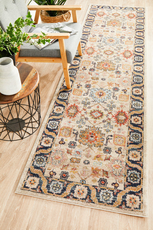 Merimbula Flax Multicolor Runner Rug