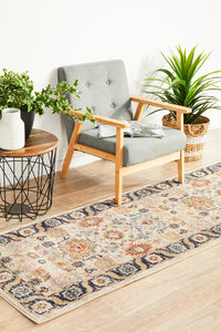Merimbula Flax Multicolor Runner Rug