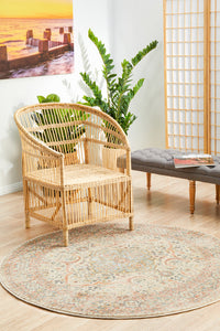 Merimbula Wheatgrass Round Rug