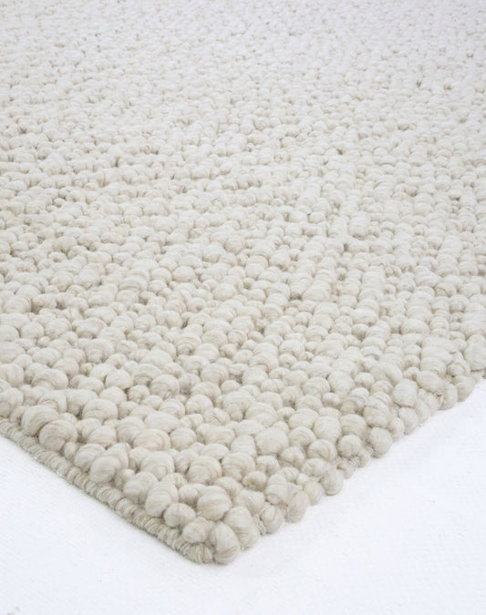Lavender Beige Wool & Cotton Rug